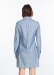 Chambray Shirtdress in Blue